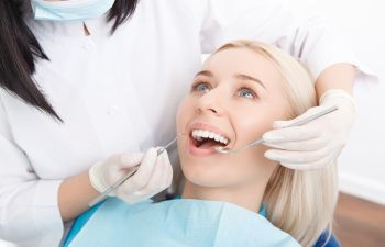 Young Woman During Dental Exam